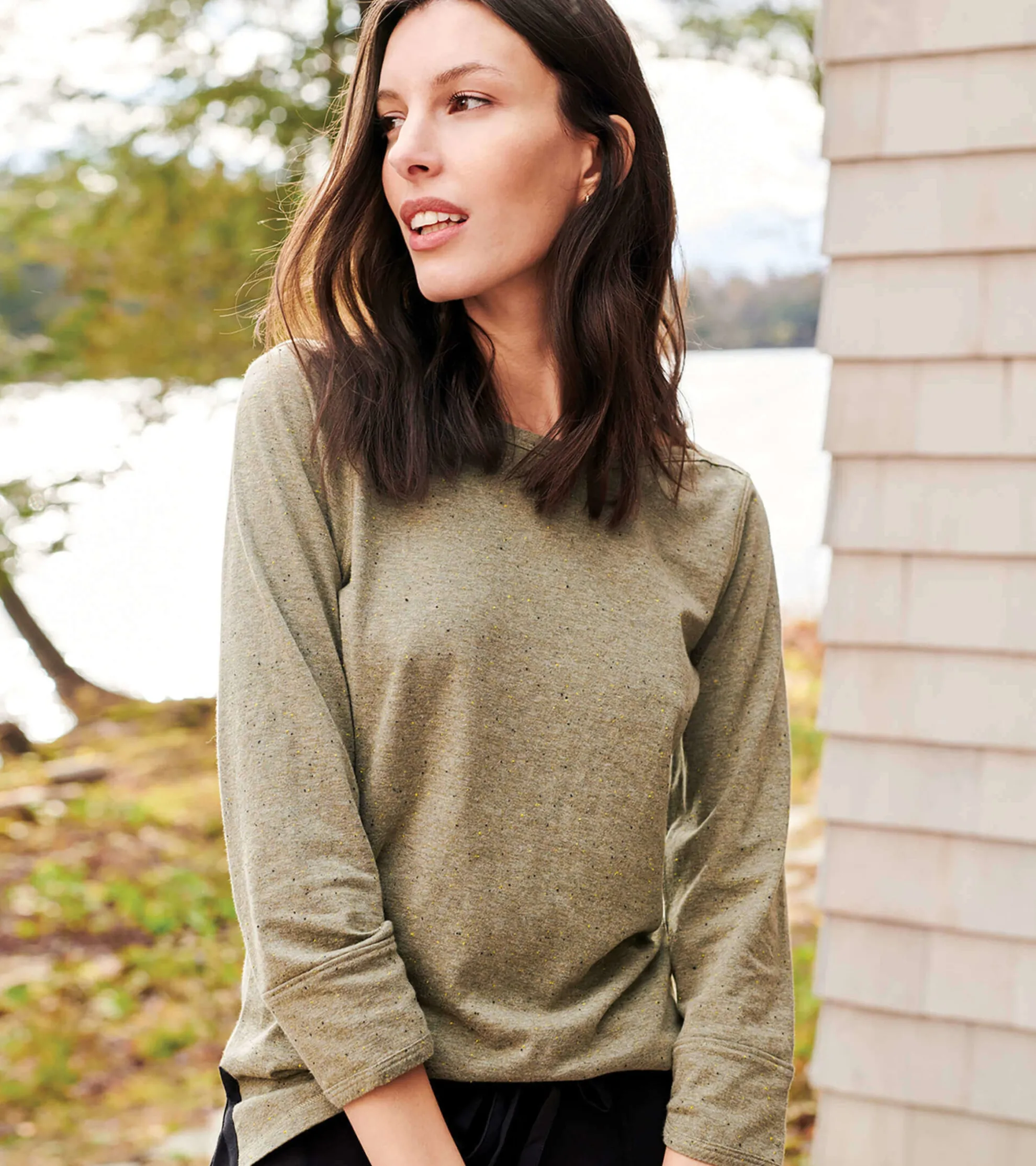 New 3/4 Sleeve Breton - Loden Green Women Tops