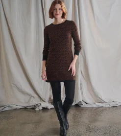 Abigail Sweater Dress - Art Deco Dots Women Dresses|Sweaters