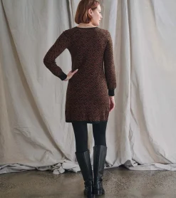 Abigail Sweater Dress - Art Deco Dots Women Dresses|Sweaters