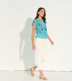 Best Alexa Popover Top - Painted Triangles Women Tops