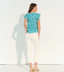 Best Alexa Popover Top - Painted Triangles Women Tops