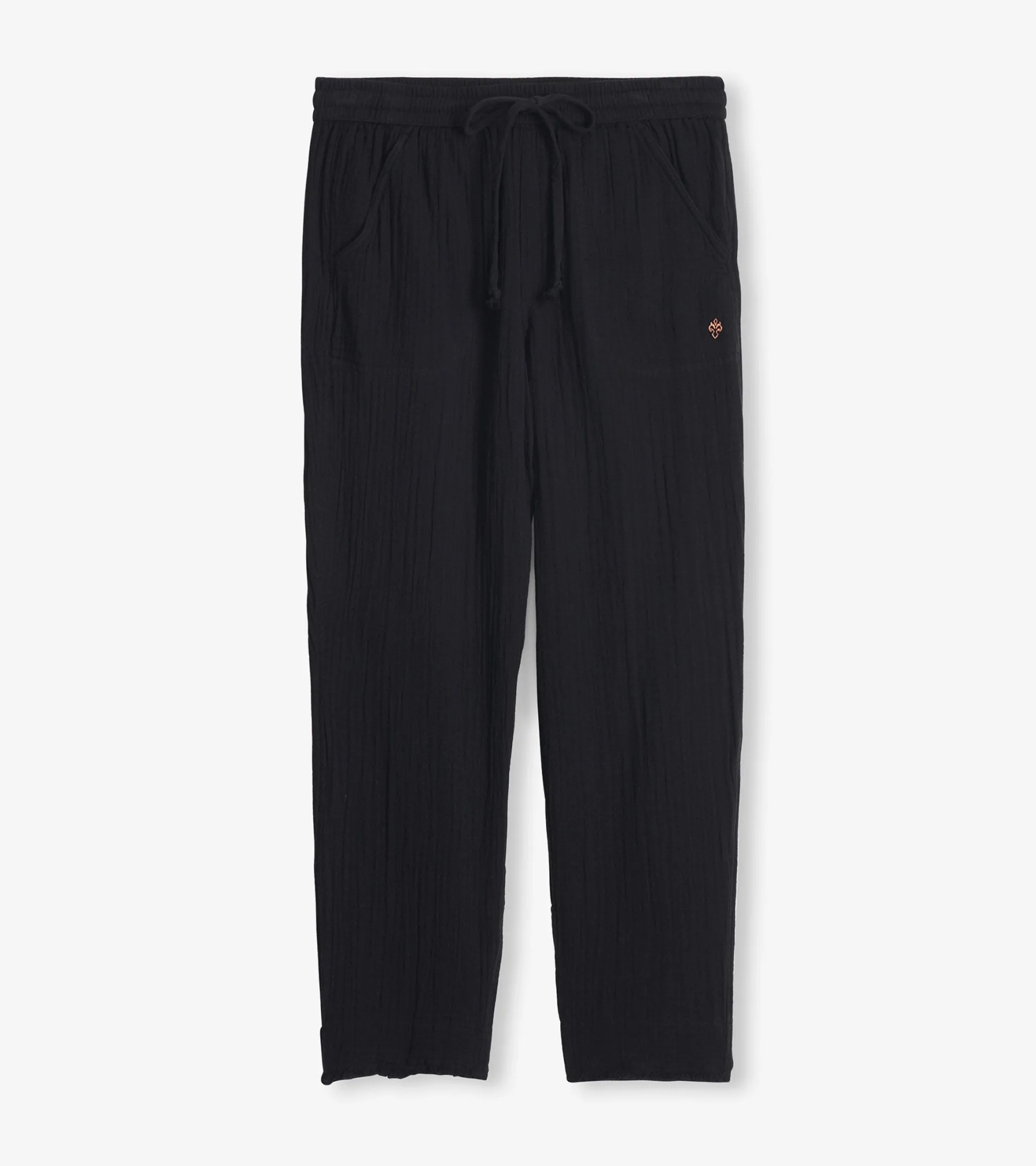 Hot Ally Bonded Gauze Joggers - Black Women Bottoms