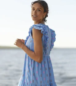 Online Aria Midi Dress - Rainbow Feather Dobby Women Dresses