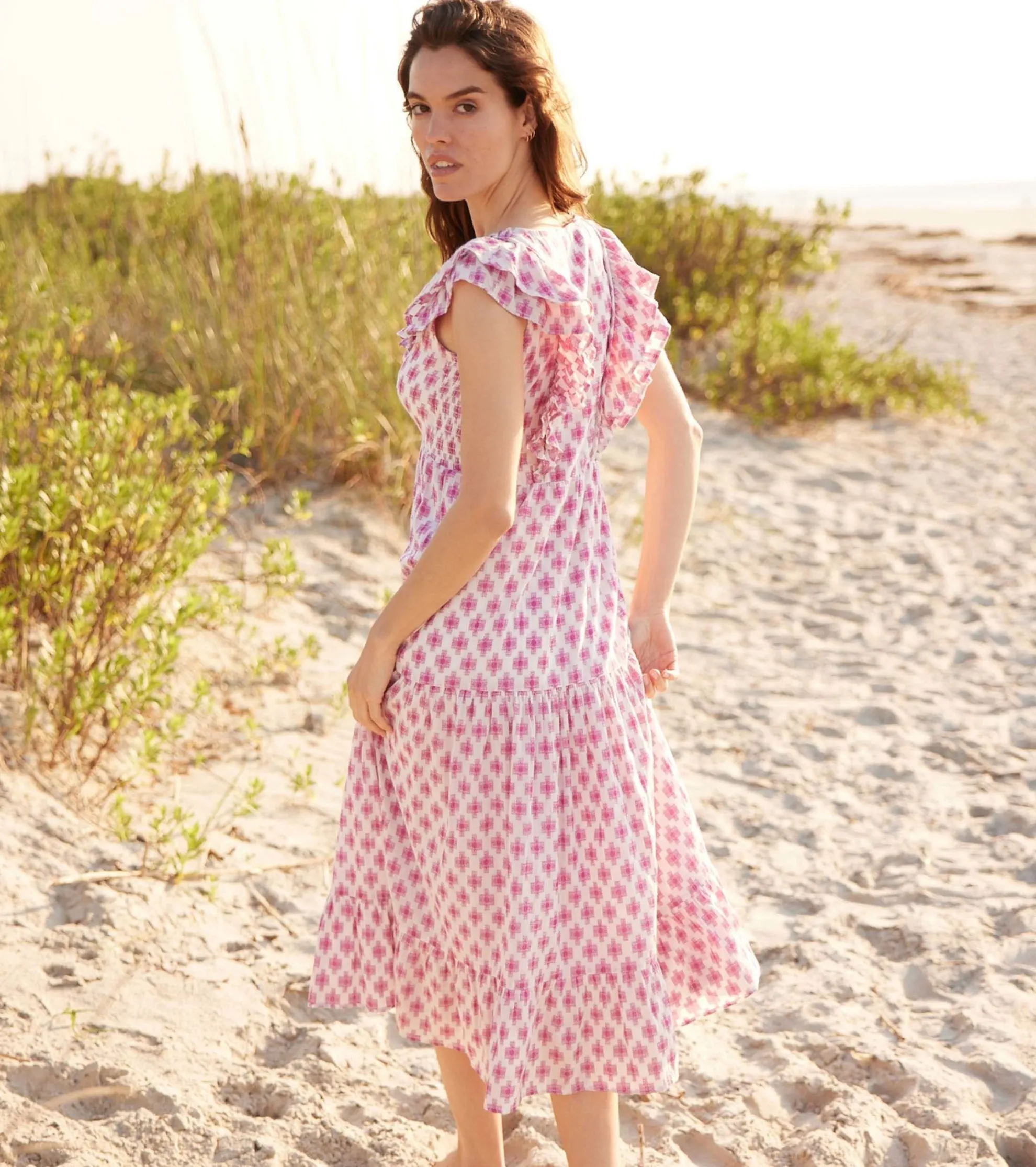 Outlet Aria Midi Dress - Sunburst Cross Women Dresses