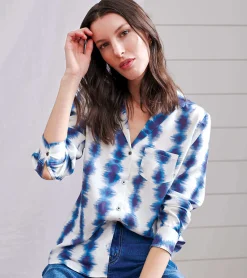 Clearance Ariane Shirt - Linear Waves Women Tops