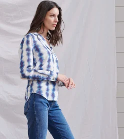 Clearance Ariane Shirt - Linear Waves Women Tops