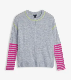 Best Avery Sweater - Hot Pink Stripes Women Sweaters