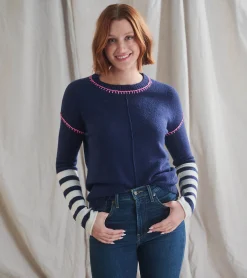 Discount Avery Sweater - Navy Stripes Women Sweaters