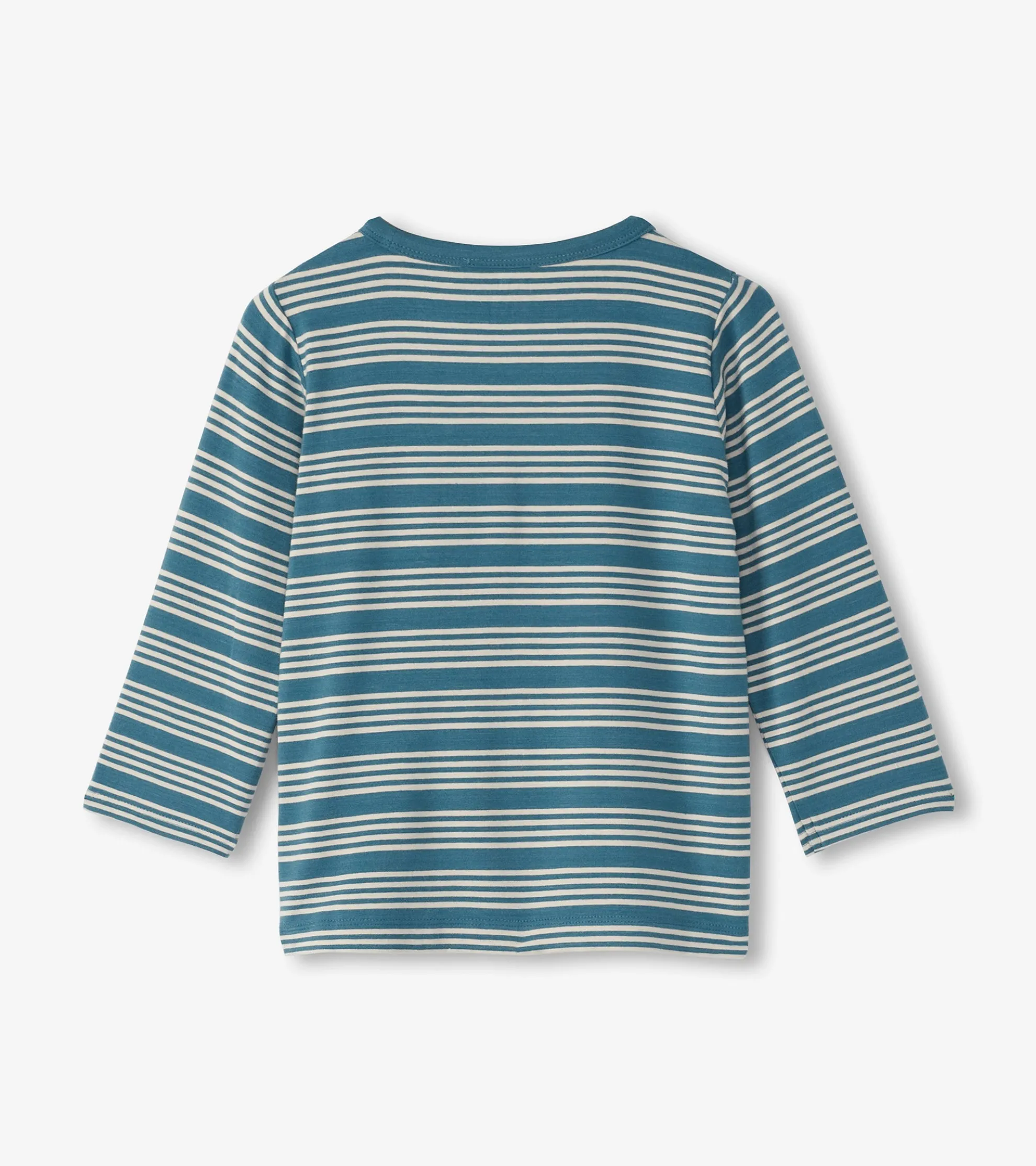 Hot Baby & Toddler Boys Bluestone Stripes Long Sleeve Bamboo T-Shirt Tops