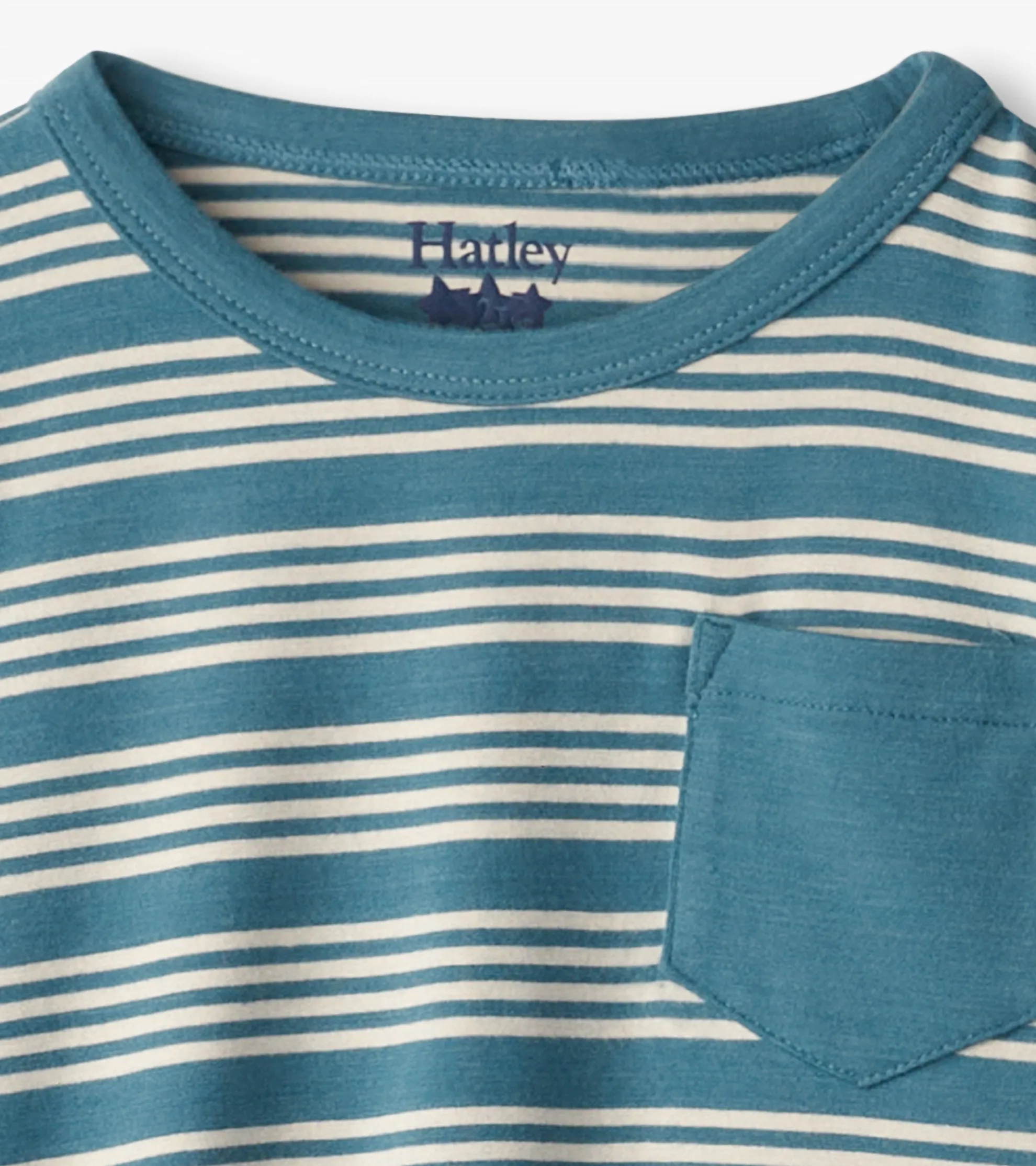 Hot Baby & Toddler Boys Bluestone Stripes Long Sleeve Bamboo T-Shirt Tops