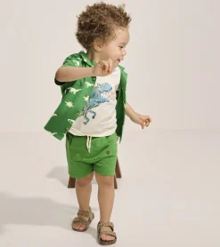 Outlet Baby & Toddler Boys Camp Green Kangaroo Shorts Bottoms