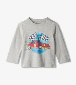 Discount Baby & Toddler Boys Checkered Flag Long Sleeve T-Shirt Tops