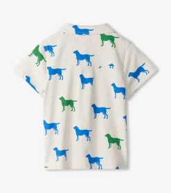 Outlet Baby & Toddler Boys Dog Silhouette Jersey Button Down Tops
