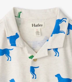 Outlet Baby & Toddler Boys Dog Silhouette Jersey Button Down Tops