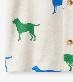 Outlet Baby & Toddler Boys Dog Silhouette Jersey Button Down Tops