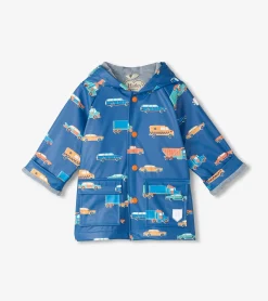 Online Baby & Toddler Boys Driving Cars Button-Up Rain Jacket Rainwear|Rainwear