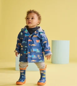 Online Baby & Toddler Boys Driving Cars Button-Up Rain Jacket Rainwear|Rainwear