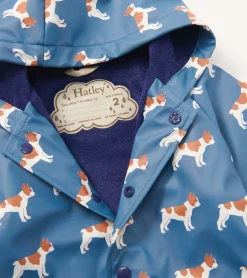 New Baby & Toddler Boys French Bulldogs Button-Up Rain Jacket Rainwear|Rainwear