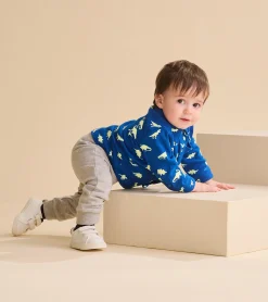 Hot Baby & Toddler Boys Grey Melange Joggers Bottoms