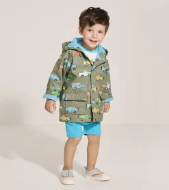 New Baby & Toddler Boys Off-Roading Button-Up Rain Jacket Rainwear|Rainwear
