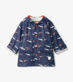 Discount Baby & Toddler Boys Sharks Button-Up Rain Jacket Rainwear|Rainwear