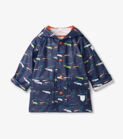 Discount Baby & Toddler Boys Sharks Button-Up Rain Jacket Rainwear|Rainwear