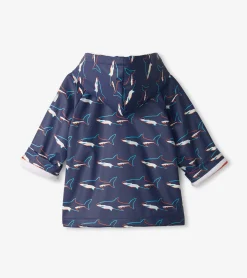 Discount Baby & Toddler Boys Sharks Button-Up Rain Jacket Rainwear|Rainwear