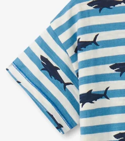 Baby & Toddler Boys Shark Stripes Slouchy Tee Tops