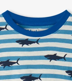 Baby & Toddler Boys Shark Stripes Slouchy Tee Tops