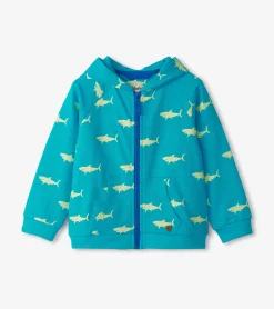 Discount Baby & Toddler Boys Shark Silhouette Glow Zip-Up Hoodie Sweaters