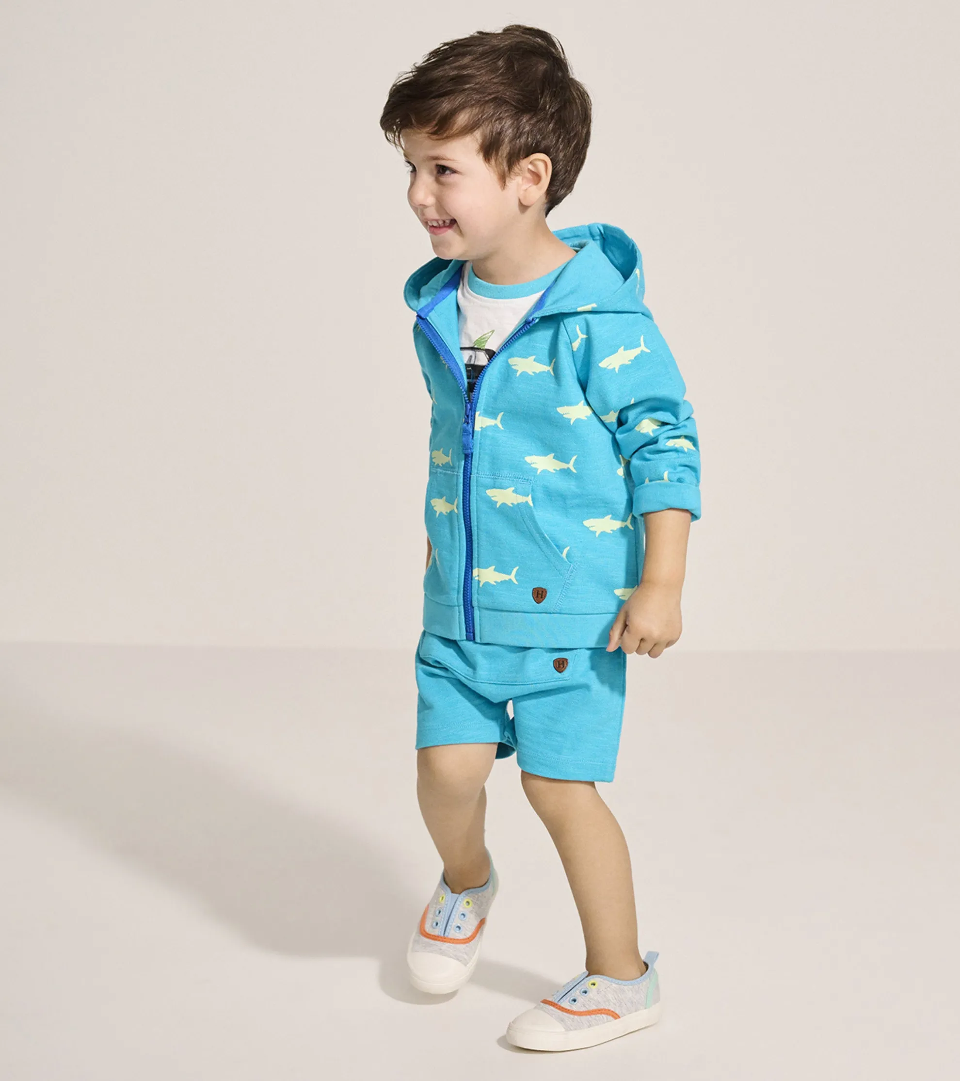 Discount Baby & Toddler Boys Shark Silhouette Glow Zip-Up Hoodie Sweaters