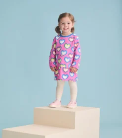 Hot Baby & Toddler Girls Big Groovy Heart Terry Dress Dresses
