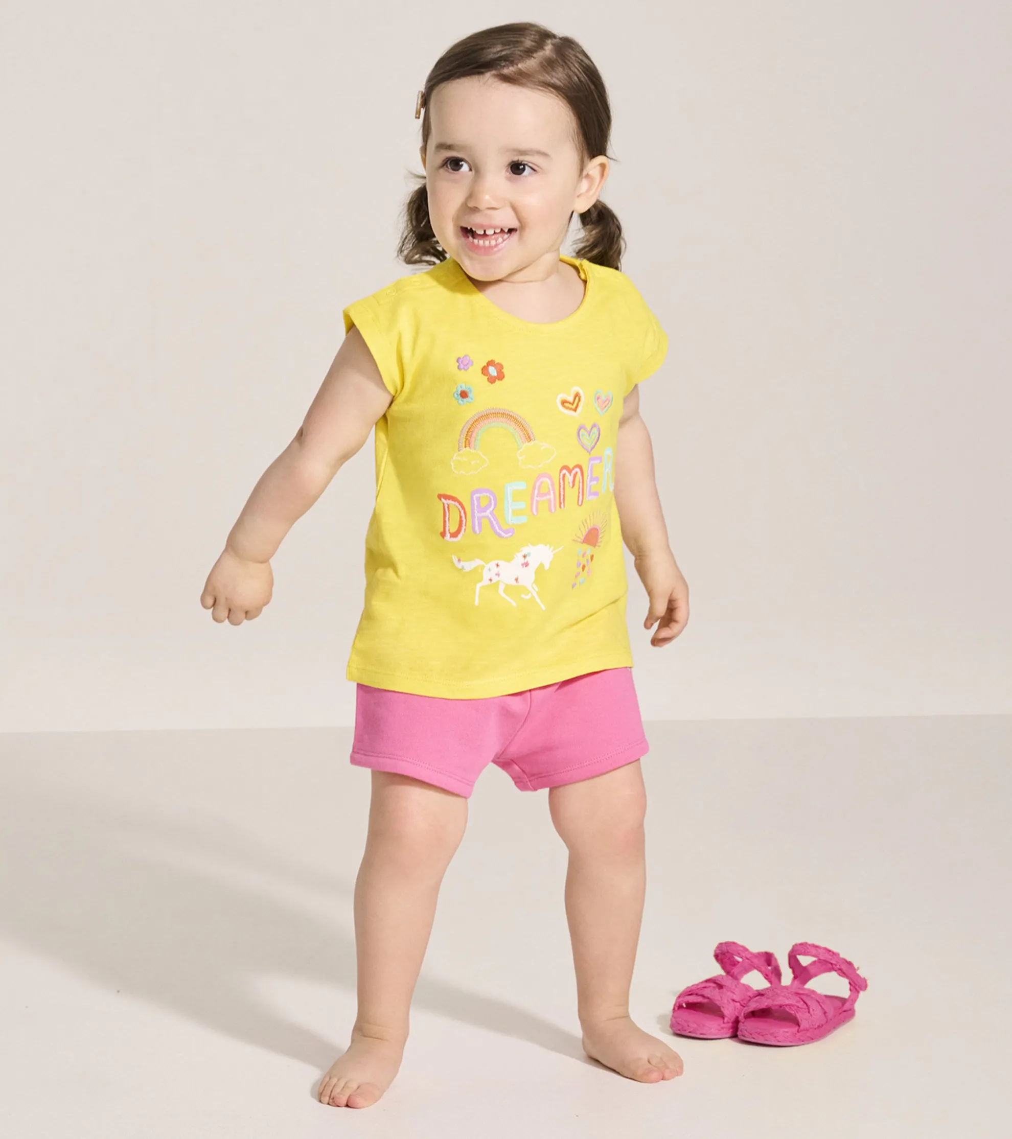 Baby & Toddler Girls Dreamer Snap Button Shirt Tops