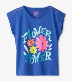 Clearance Baby & Toddler Girls Flower Power Snap Button Shirt Tops