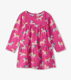 Best Baby & Toddler Girls Folksy Unicorns Gathered Tiered Dress Dresses