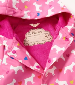 Online Baby & Toddler Girls French Bulldogs Button-Up Rain Jacket Rainwear|Rainwear