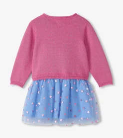 Best Baby & Toddler Girls French Bulldogs Drop Waist Sweater Dress Sweaters