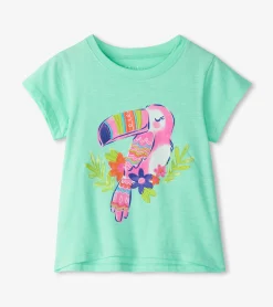 New Baby & Toddler Girls Garden Tucan Graphic Tee Tops