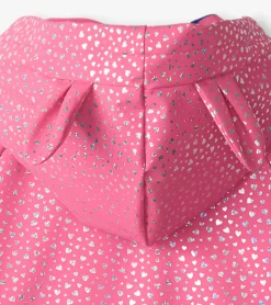 Hot Baby & Toddler Girls Glitter Hearts Button-Up Rain Jacket Rainwear|Rainwear