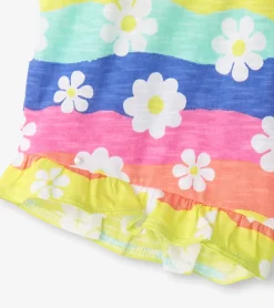 Clearance Baby & Toddler Girls Groovy Flowers Ruffle Shorts Bottoms