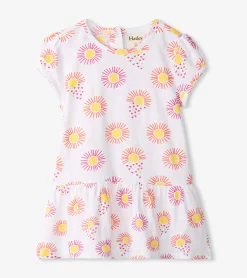New Baby & Toddler Girls Heart Suns Gathered Dress Dresses