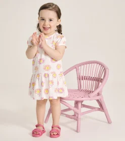 New Baby & Toddler Girls Heart Suns Gathered Dress Dresses