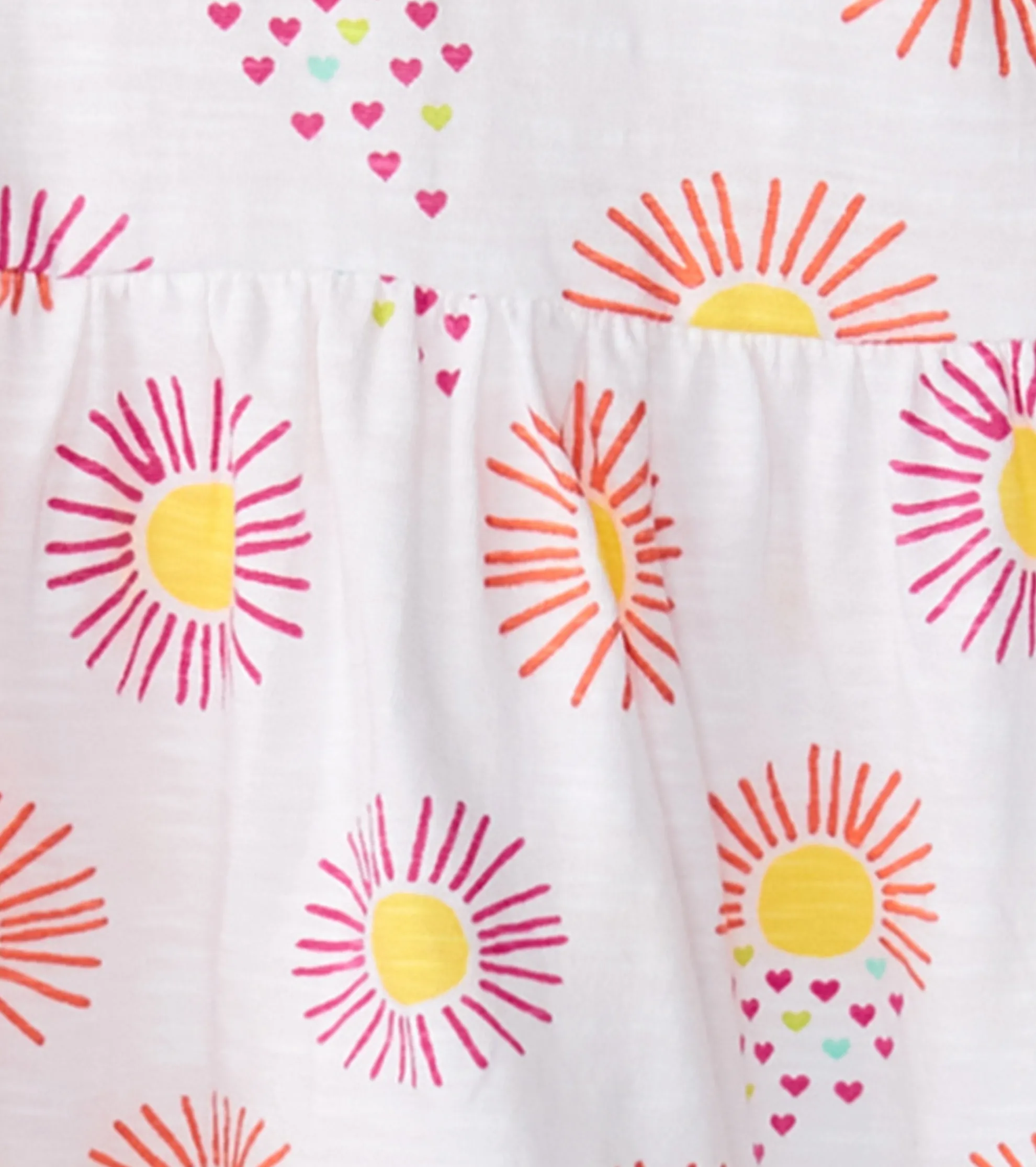 New Baby & Toddler Girls Heart Suns Gathered Dress Dresses