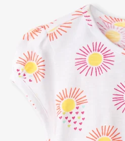New Baby & Toddler Girls Heart Suns Gathered Dress Dresses