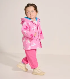 Baby & Toddler Girls Mystical Unicorn Colour Changing Button-Up Rain J Rainwear|Rainwear
