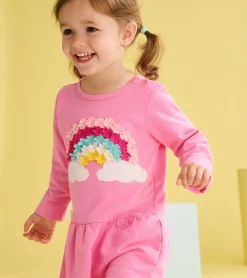 Clearance Baby & Toddler Girls Rainbow Cloud Flounce Skirt Dress Dresses