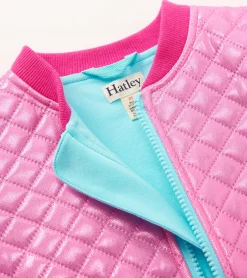 Sale Baby & Toddler Girls Rose Violet Metallic Bomber Jacket Sweaters