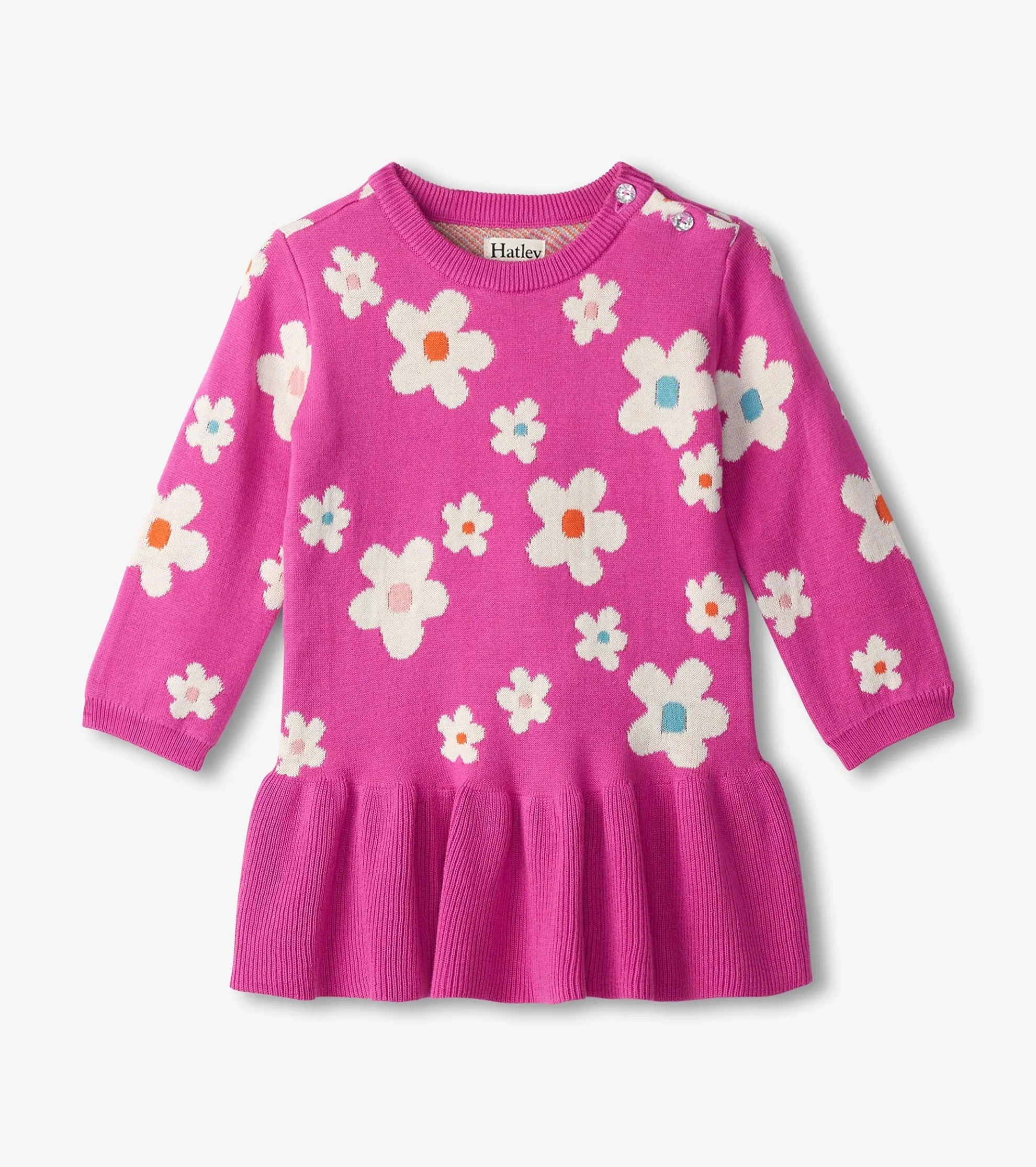 Outlet Baby & Toddler Girls White Flowers Sweater Dress Dresses