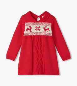 Clearance Baby & Toddler Holiday Cable Knit Sweater Dress Dresses
