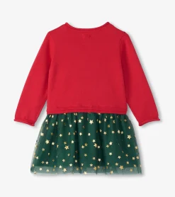 Baby & Toddler Holiday Reindeer Drop Waist Sweater Dress Sweaters